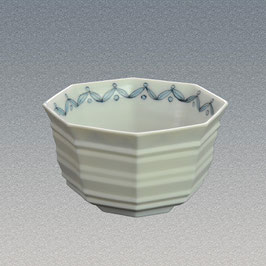 8角縞 双葉二点模様 小鉢（小）