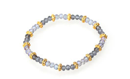Anke - Glasperlen Armband Blau und Gold