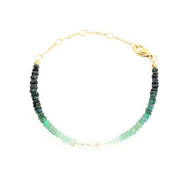 Beate - Vergoldetes Armband aus Smaragd