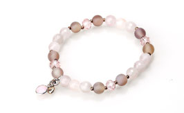 Afra - Edelstein Armband aus Rosenquarz und Achat