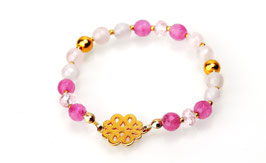 Adya - Edelstein Armband aus Rosenquarz