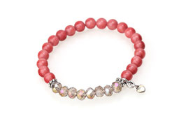 Ava - Buntes Perlenarmband in Rot