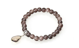 Azra - Edelstein Armband in Braun