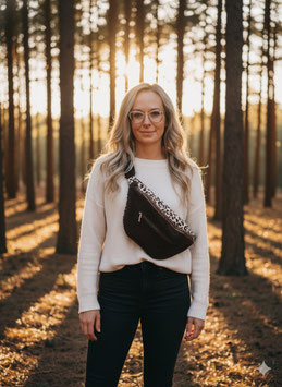 Braune Cordbauchtasche Gr. L