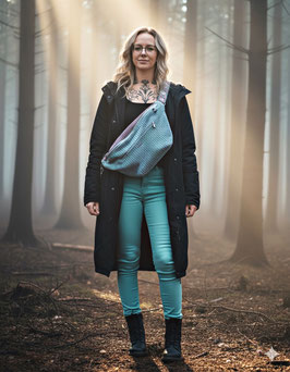 XL Bauchtasche aus Cordstoff