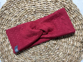 Zopfmuster Stirnband rot