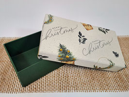 Schachtel "Goldene Weihnacht Graspapier"