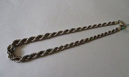 Silver necklace twisted