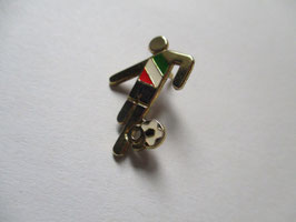 Silver enamelled pin Italia
