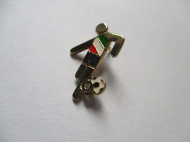 Silver enamelled pin Italia