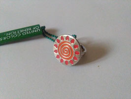 Silver ring sun enamelled By Benetton
