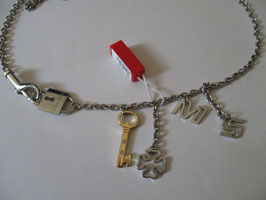 Miss Sixty pendants key, lock, quadrefoil