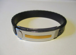 Steel and gold bracelet by Quadri