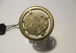 D&G Jewels logo ring steel gold plated