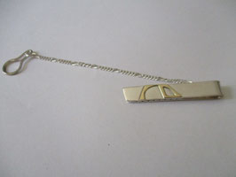 Silver and gold tie clip n7