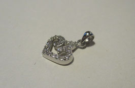 Sterling silver 925 pendant heart