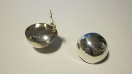 Semi-sphere earrings in silver