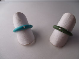 Silicone and small brilliant rings by Due Punti