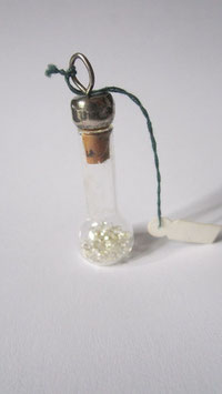 Tiny bottle in glass with Swarowsky crystal