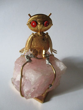 Owl on a quartz stone