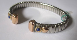 Bracelets in steel and gold