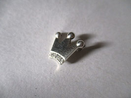 Pendant crown silver and zircons