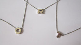 Silver ring, nacklace or single pendat with initial letter