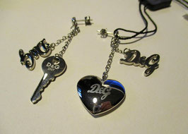D&G Jewels heart and key pendents