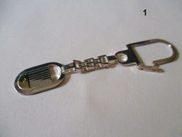 Keyring in silver and gold