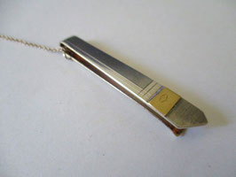 Silver and gold tie clip n1