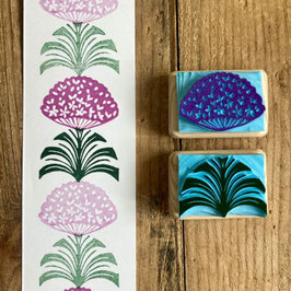 Lot de 2 tampons fleur et feuilles alium