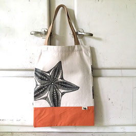 Tote bag étoile de mer orange
