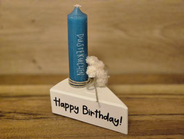 Kerzenhalter Happy Birthday "Pustekuchen"
