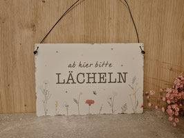 Metallschild "Lächeln" D14x21cm Art.6729