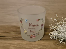 Glas Teelicht "Mama" Art.6816