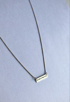 Morse code collier 14 karaat goud