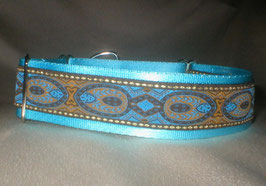 Blue-peacock-eisblau, Martingale 4 cm