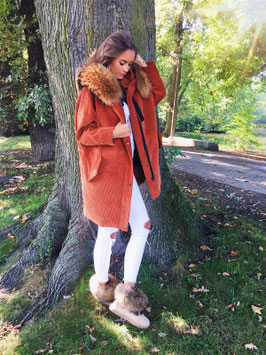 Cord Parka Orange