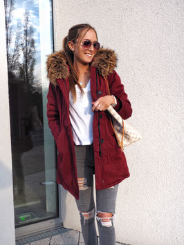 Amelie-Jacke in Weinrot