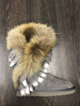 Fur Eagle Boots Grau