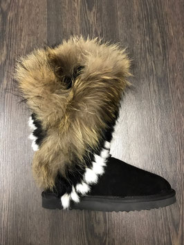 Fur Eagle Boots Schwarz