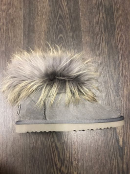 Fur Boots Grau - Grau
