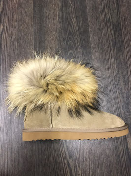 Fur Boots Khaki - Natur