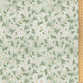 Baumwollstoff Mini Christrose