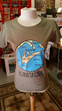 Camiseta "Planeta Cádi" Mujer color CAQUI