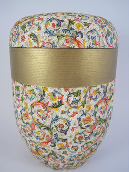 Urne: Leuchtende Ranken mit Gold-Banderole