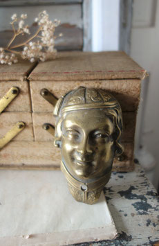 Dekoratives antikes Bronze Gesicht Billard Frankreich