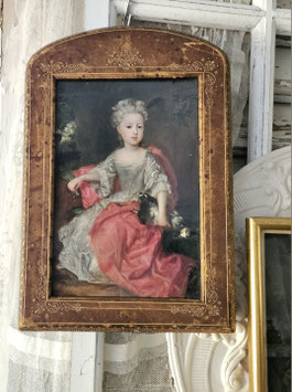 Antiker Leder Bilderrahmen aus Frankreich