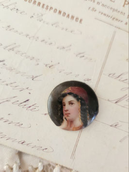 Zauberhafte Miniatur Malerei Portrait um 1900