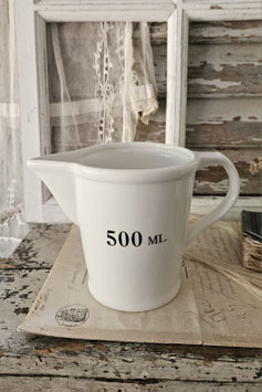 Shabby:  Dekorativer alter Porzellan Messbecher 500 ML